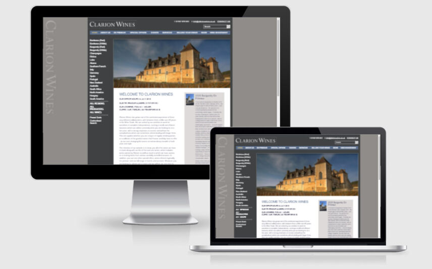 Desktop mobile clarion wines no responsive