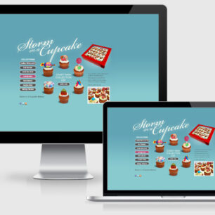 Desktop mobile storm in a cupcake no responsive