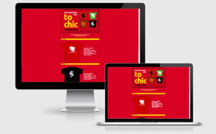 Desktop mobile tochic t shirtparty no responsive