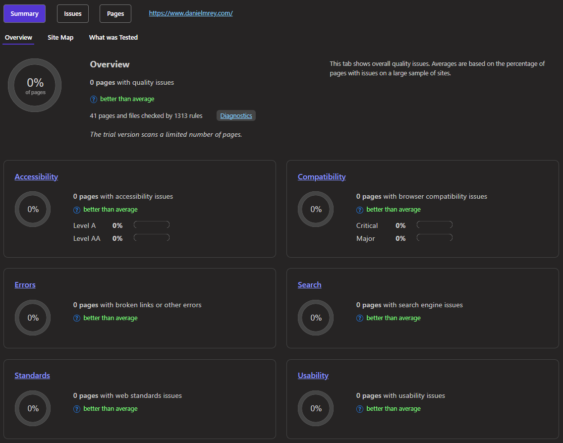 powermapper check a site scan web sites for over 1200 quality problems details